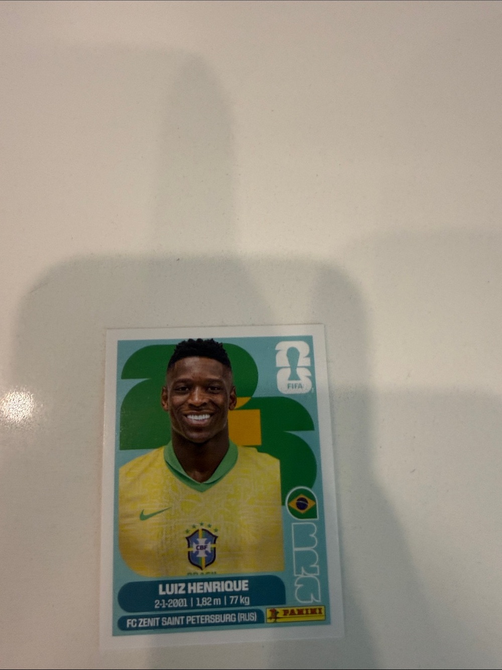 Panini Luiz Henrique Brazil Yellow Football Trading Card